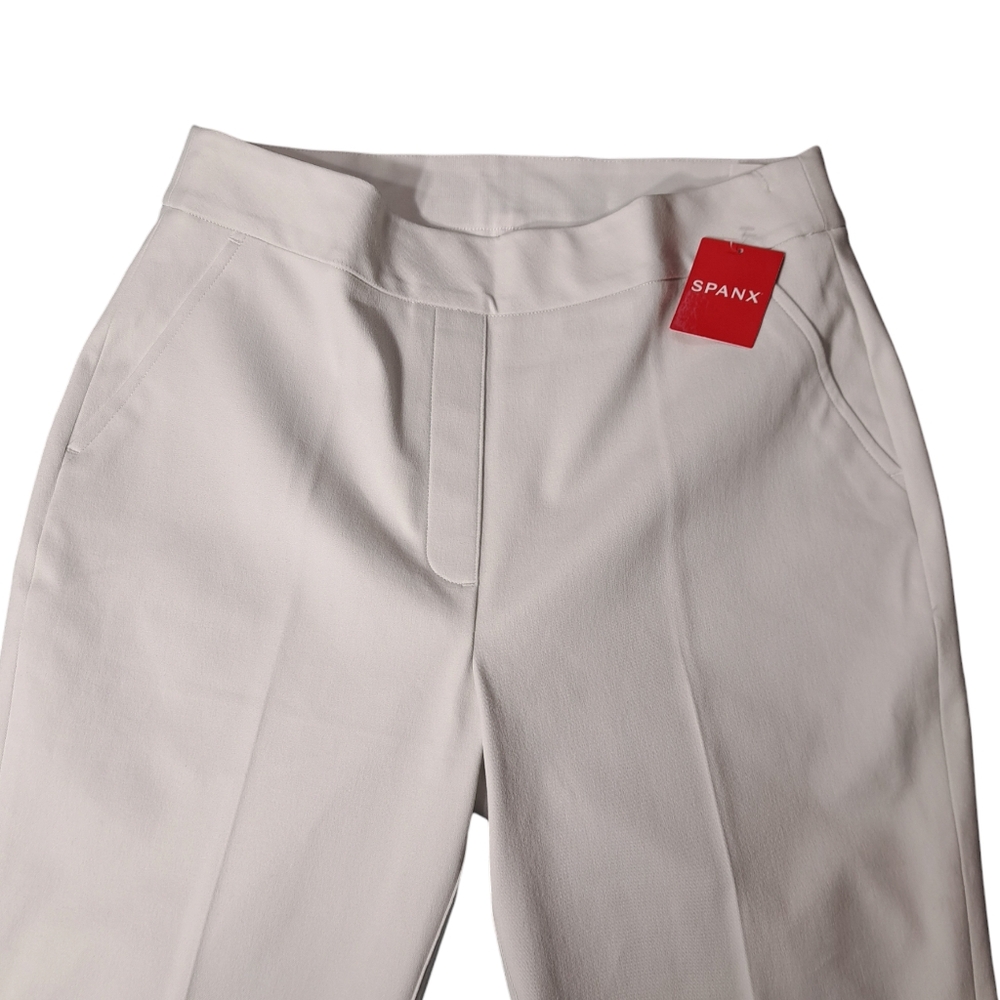 SPANX Women's Slim Straight Pants in Classic White Size M 20372R Grey Linings - Picture 13 of 16